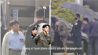 Bts news today! Bang Si-Hyuk's mysterious visit to Jungkook in the military, Solo Comeback plans?