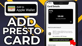 HOW TO ADD PRESTO CARD TO APPLE WALLET (2024)