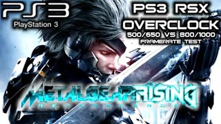 PS3 RSX OVERCLOCK | Stock VS 800/1000 | Metal Gear Rising Revengeance | Framerate test