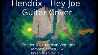 Hey Joe Hendrix Guitar Cover Fender 61 Strat AV II, Yamaha THR30IIw, Presonus StudioOne