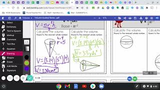 Volume of a Cones