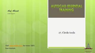 AutoCAD Essential Training   17  Circle tools