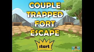 couple trapped fort escape video walkthrough