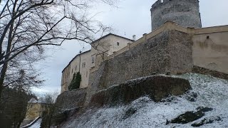 Чески Штернберк зимой /   Вид из замка Чески Штернберк