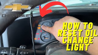 Chevy Trailblazer Oil Change Light! Easy to Reset....