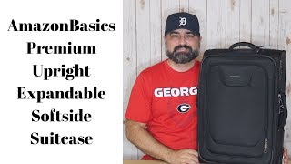 AmazonBasics Premium Upright Expandable Softside Suitcase