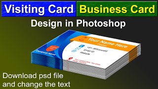 Modern Visiting Card | Business Card Design in Photoshop with PSD file | Graphic Design 🔥🔥🔥