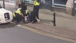 Investigation after Greater Manchester Police officer ELBOWS detained man in head