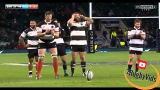 Barbarians Argentina - Bakkies Botha attempts conversion imitating DAN BIGGAR AND WILKISON!!