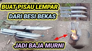 cara buat pisau lempar dari bahan bekas #otomotif