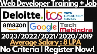 Web Developer Training + Jobs For Students | Any Graduate Can Apply | Average Salary : 8 LPA 🔥🔥