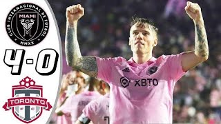 Inter Miami vs Toronto 4-0 Highlights _ 🔥 Leo Messi is back : all goals & highlights