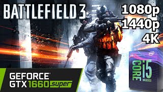 Battlefield 3 - GTX 1660 Super + i5 8500 - 1080p/1440p/4K - Gameplay Benchmark