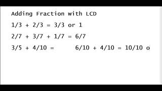 Adding Fractions with LCD Fast and Easy