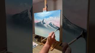 Simple Bob Ross style landscape #art #artshorts #painting #artwork #easy #shortsvideo #arts #fun