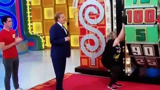 Lady falls on The Price Is Right "oh shhhhhhhhii"