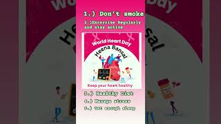 World heart day 2024 #stayhealthy #keepsmiling #ytshorts