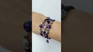 Браслеты на мемори проволоке с натуральными камнями #jewelry#bracelet#shorts #