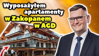 Luksusowe wnętrza z najlepszym zestawem AGD. Apartamenty w Zakopanem lodówka zmywarka piekarnik