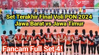 Set Terakhir Final Voli PON 2024 Jawa Barat vs Jawa Timur. Megawati Juara PON