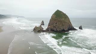 DJI Mavic Pro  4K Haystack Rock - Cannon Beach, Oregon - Music By: Dave Matthews Band