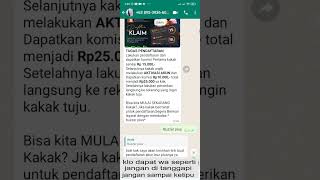 kalo dapat wa seperti ini, jangan di tanggapi,, aplikasi penipu