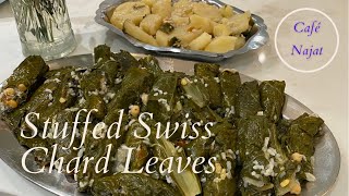 Stuffed Swiss Chard Leaves - vegan & Lebanese food for the family