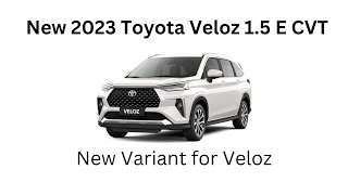 2023 Toyota Veloz 1.5 E CVT