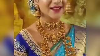 ராஜாராணி செம்பா(ஆல்யா மானஸா)சில்க் சரீஸ்/alya manasa in beautiful blue silk saree and jewellery/2020