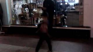 Little kid dancing to jungle Part 2 robot!