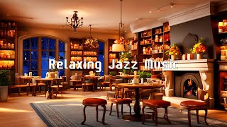 Cozy Winter Coffee Shop Ambience with Relaxing Jazz Instrumental Music ☕ Crackling Fireplce to Relax