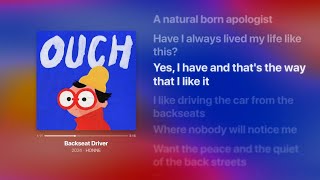 HONNE - Backseat Driver (Lyrics)