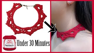 Crochet Fashion Jewelry in 30 Minutes or Less Choker Neckless