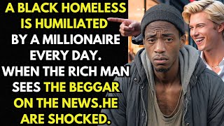 A Black Homeless Man Is Humiliated By A Millionaire, But When He Sees The Beggar In The Newspaper