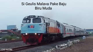 SI GEULIS MALAVA PAKE BAJU BIRU MUDA...!!! Kereta Api Ka Malabar Spesial Kesayanganku Lagi Menari