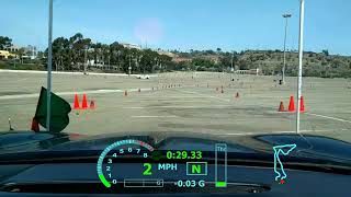 Corvette c5 z06 autox giving student a ride with data (b4 stadium tear down - San Diego, CA)