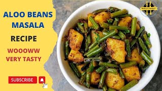 Aloo & beans masala fry | stir fry beans potatoes recipe | beans aur aloo ki sabzi