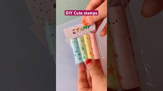 Cute diy| how to make cute stationary supplies| diy stamps #shorts #diy #trending #viral #art #cute