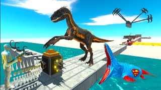 FPS PERSPECTIVE DEADLY PARKOUR ROUTE for RESCUE MISSION vs DINOSAURS - ARBS