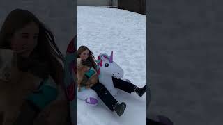 enjoying snowfall with my  goat #shorts #trending