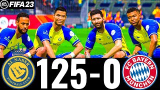 FIFA 23 - MESSI, RONALDO, MBAPPE, NEYMAR, ALL STARS - AL NASSR 125-0 FC BAYERN  ! PS5 4K