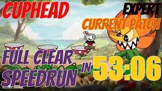 [Former World Record] Full Clear Speedrun - 53:06 - Current Patch, Expert, Solo - Cuphead