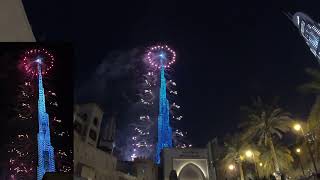 New Year 2022 Fireworks at Burj Khalifa