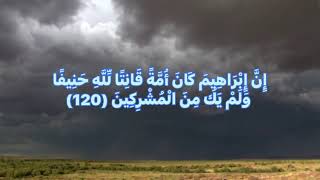 القرآن الكريم سورة النحل🌸المنشاوي🌸إِنَّ إِبْرَاهِيمَ كَانَ أُمَّةً قَانِتًا لِّلَّهِ حَنِيفًا🌺🌹