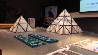 Guinness World Record Biggest 3D Domino Pyramid 30x30 18,447 Dominoes