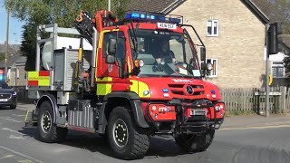 Suffolk Fire & Rescue Service - Bury St Edmunds Unimog Responding 20-04-2022