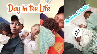 Day In the Life with a Newborn and a Toddler! || petite mama vlogs ||