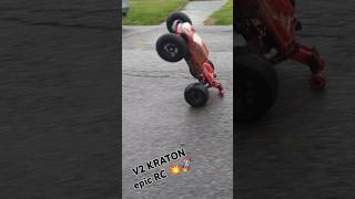 ARRMA KRATON v2 crazy wheelies in slow mo donuts #remotecontrol