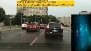 HEAVY RAIN IN CANADA AND WATCH THE CONDITION OF ROADS BEFORE AND AFTER RAIN