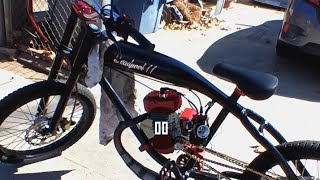 Deadpool motorized bike build start to finish version1 into version2 felt faker piaggio race engine